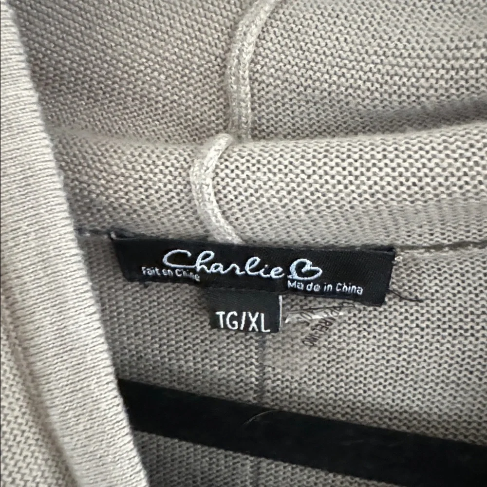 CHARLIE B Turtleneck Sweater - Black and Gray - Picture 2 of 3